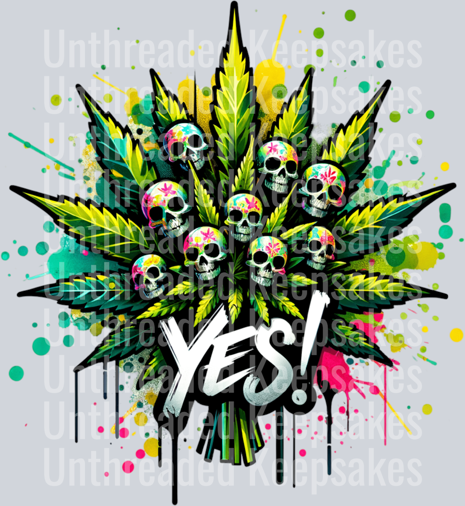Cannabis Skulls (10)DTF Transfer