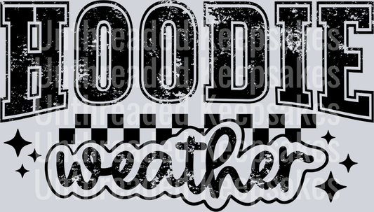 Hoodie weather single color blackDTF Transfer