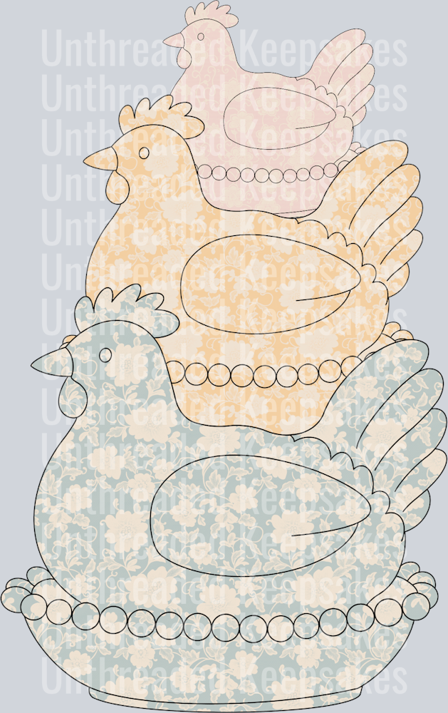 Chickens  DTF Transfer