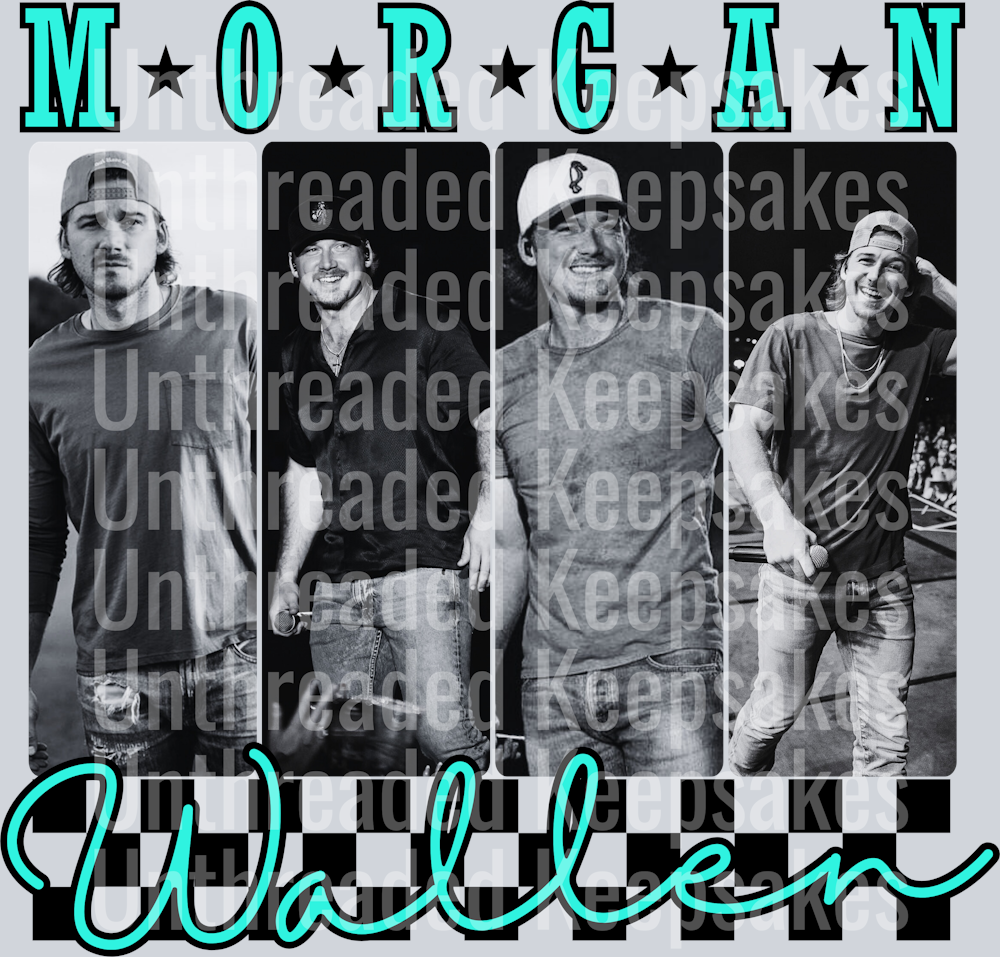 MORGAN WALLEN TEAL DTF TRansfer