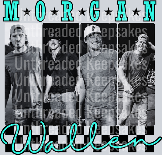 MORGAN WALLEN TEAL DTF TRansfer