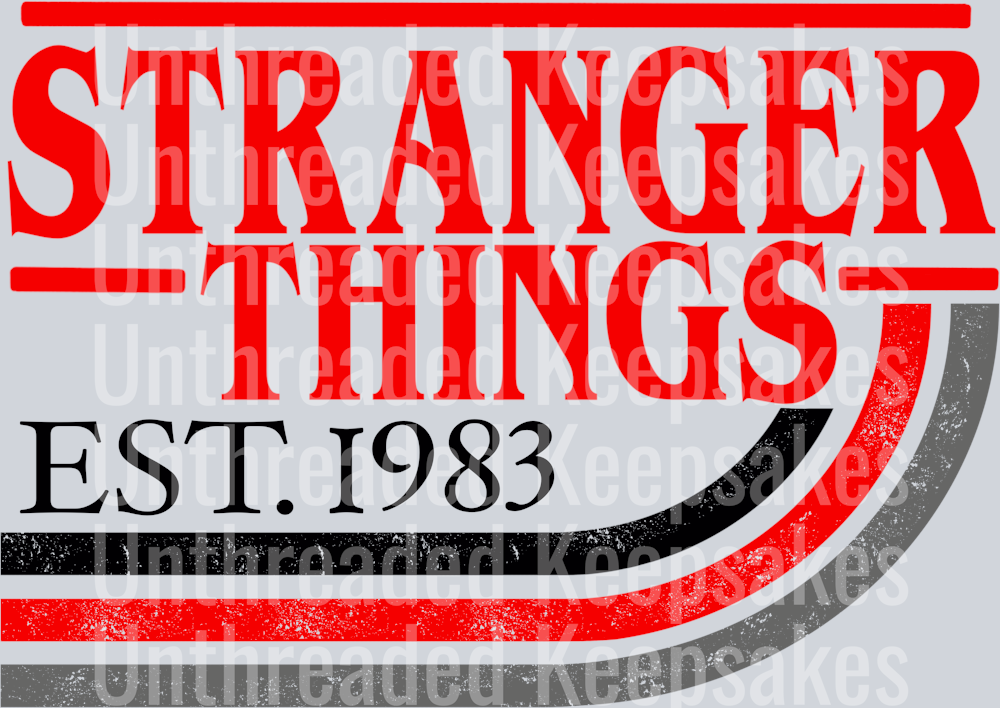 Stranger Things EST DTF Transfer