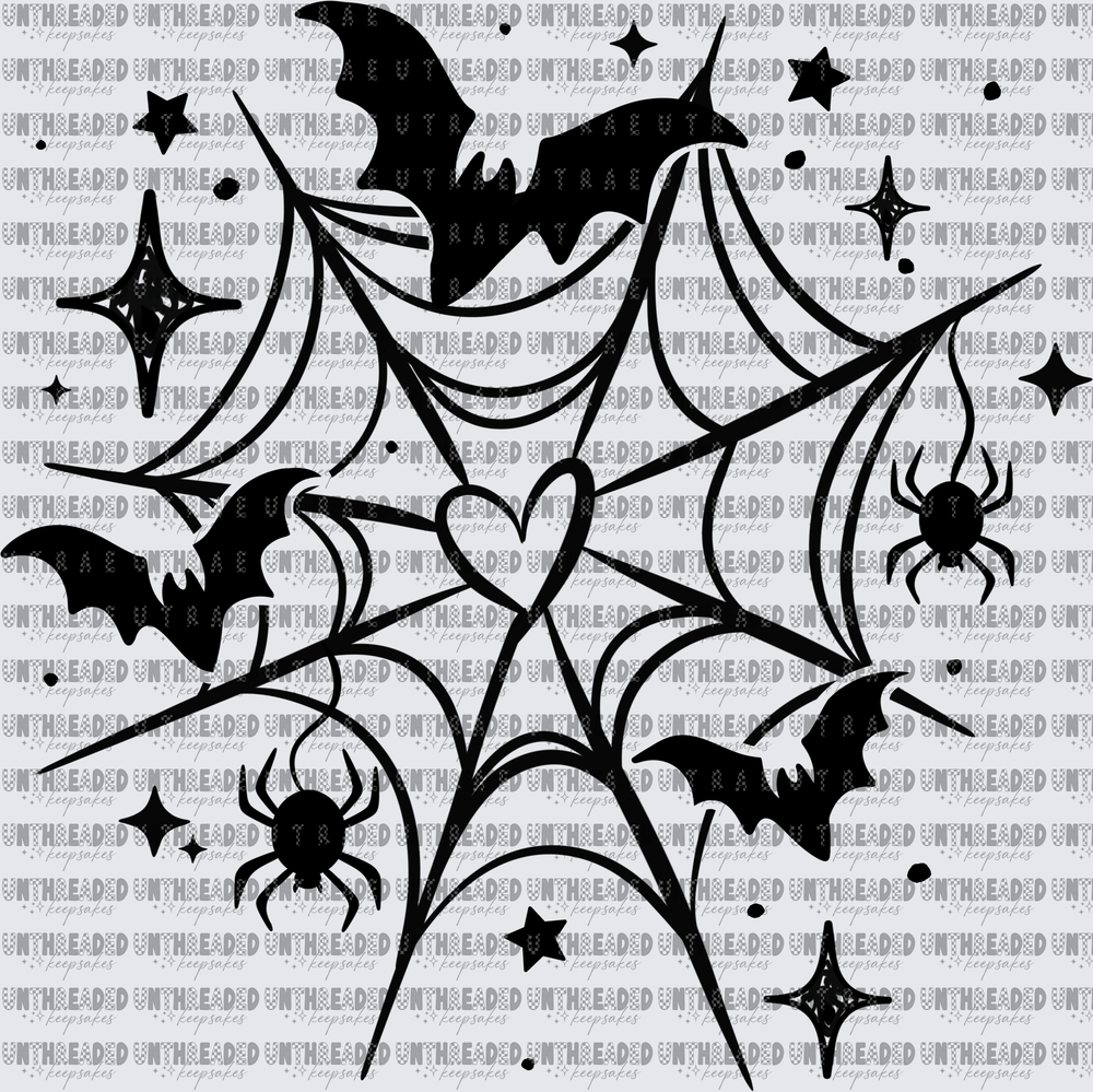 Heart web single color black