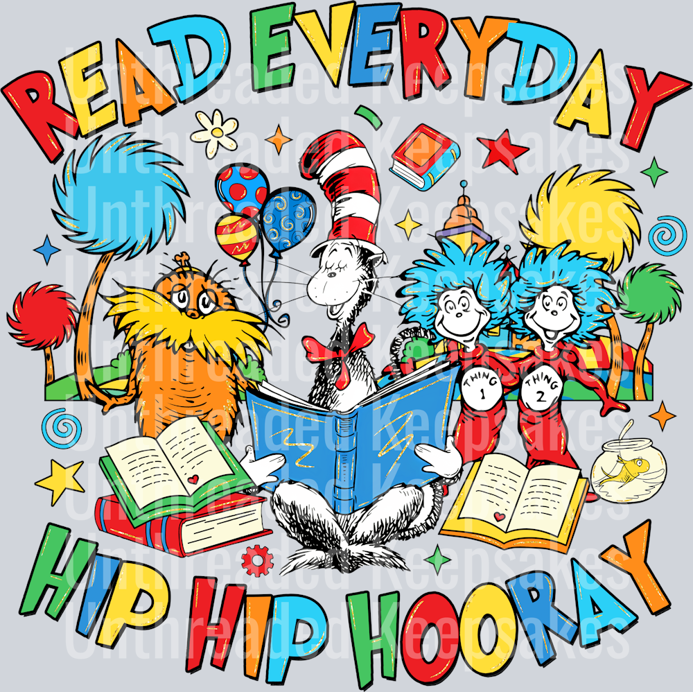 Read Everyday Hip Hip HoorayDTF Transfer