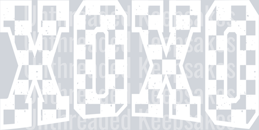 Xoxo_White_CheckerDTF Transfer