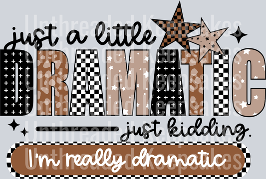 Dramatic black words DTF Transfer