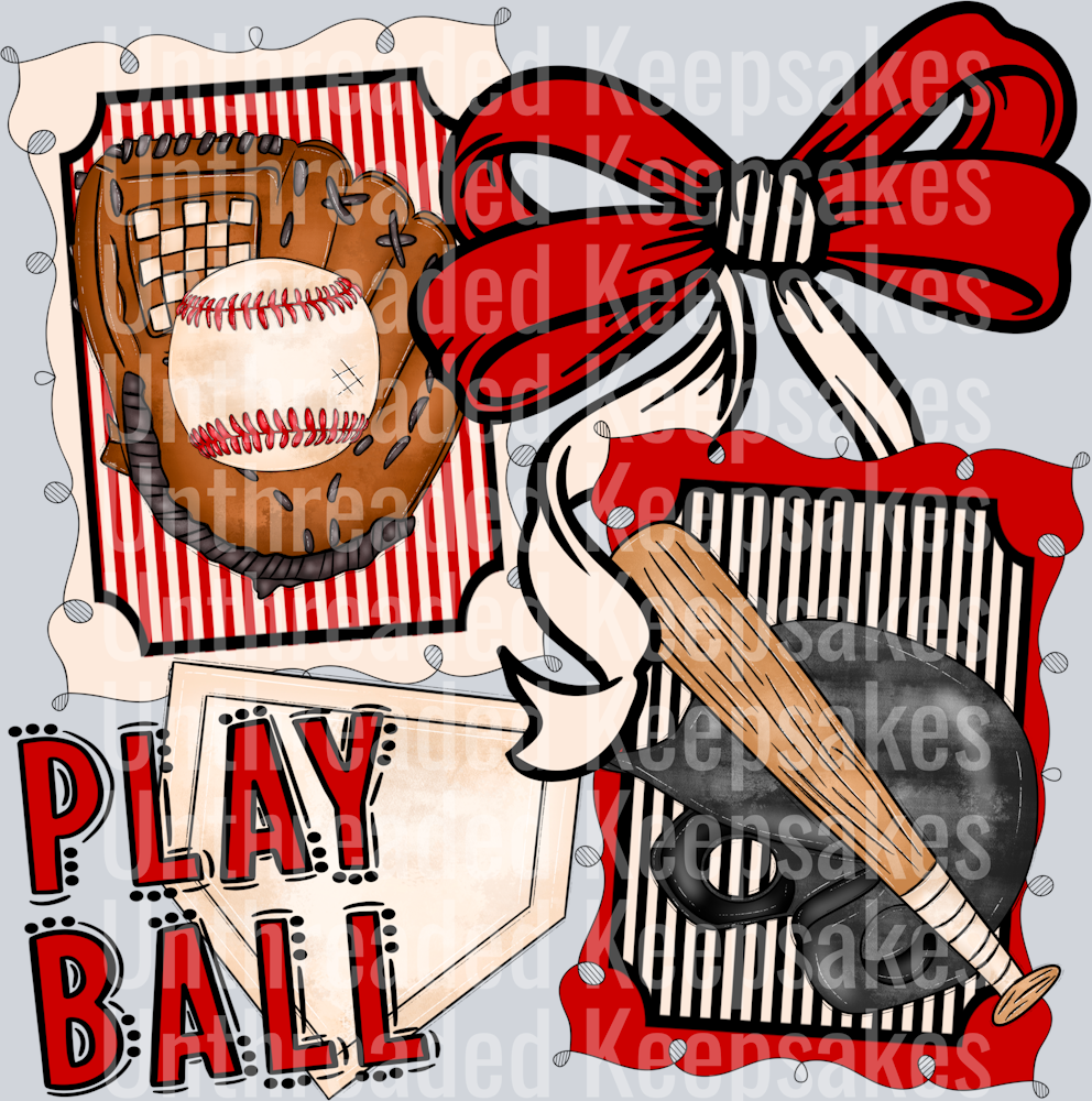 Play Ball Baseball DTF Transfer