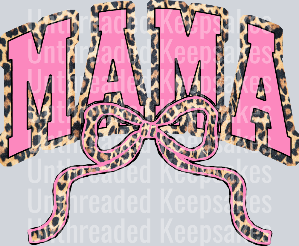 MamaBowCheetah2- DTF Transfer