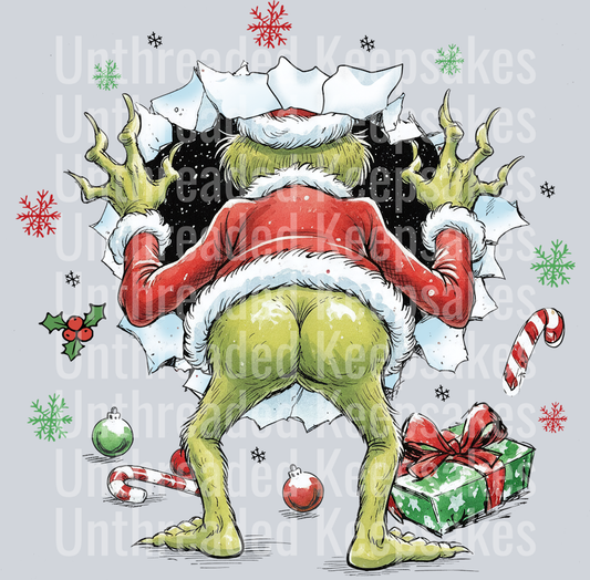 GRINCH BOOTY DTF TRANSFER