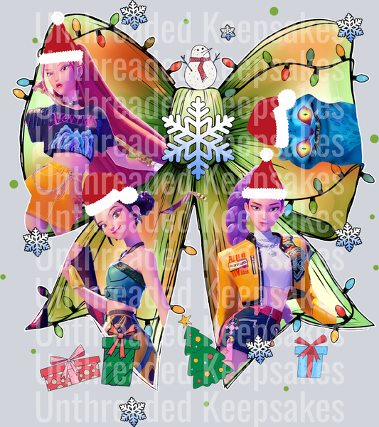 Christmas Coquette Huntrix DTF Transfer