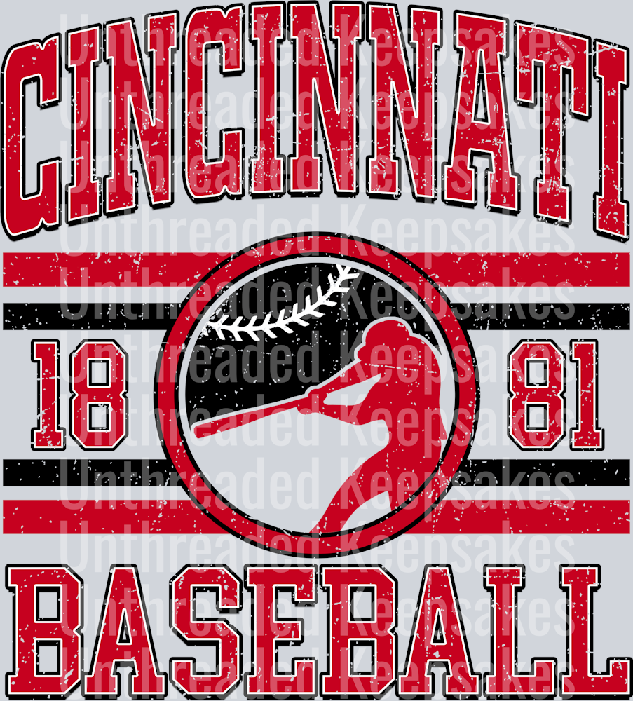 CincinnatiReds1881-24  DTF Transfer