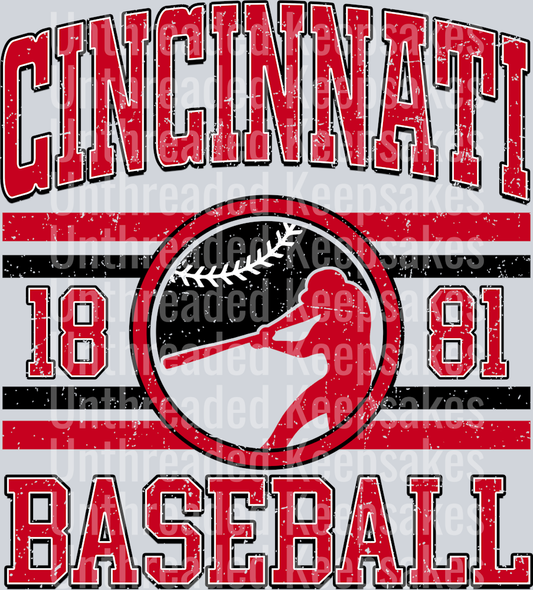 CincinnatiReds1881-24  DTF Transfer