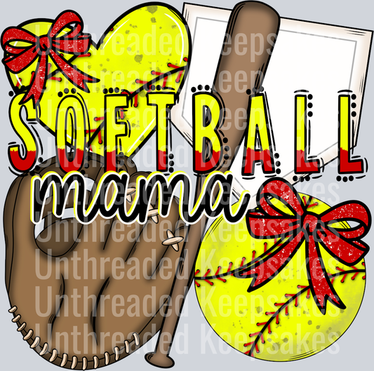 Softball Mama DTF Transfer