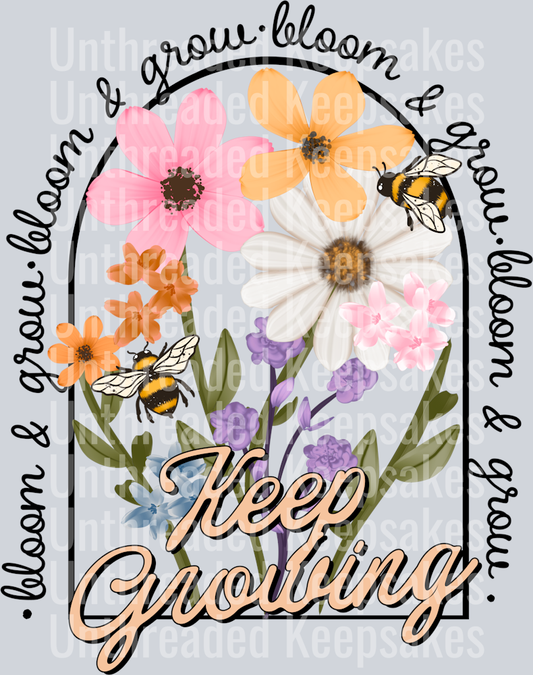 Keep_Going_FloralsDTF Transfer