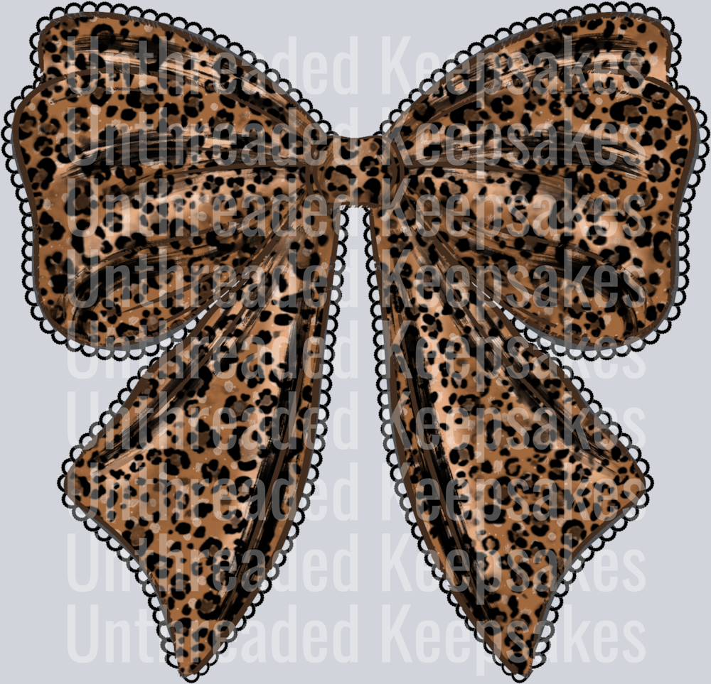 Leopard bowDTF Transfer