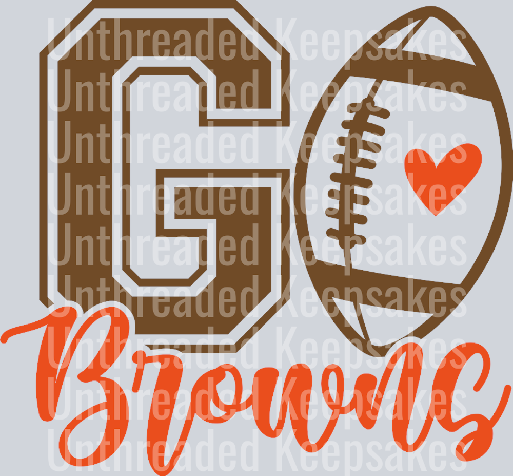 Go Browns DTF Transfer