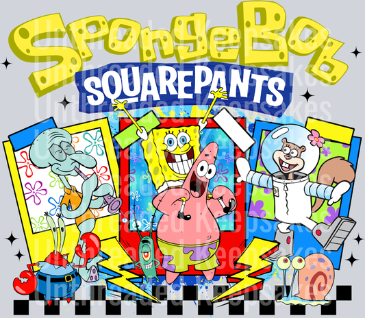 Spongebob PolaroidsDTF Transfer
