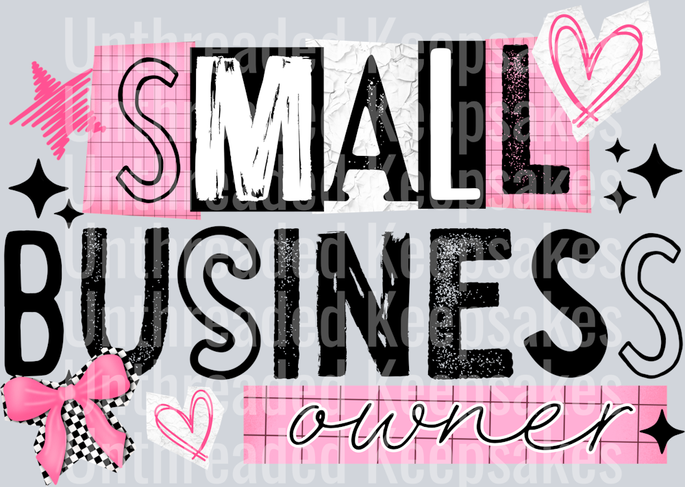 Small_Business_Pink_Black_TextDTF Transfer
