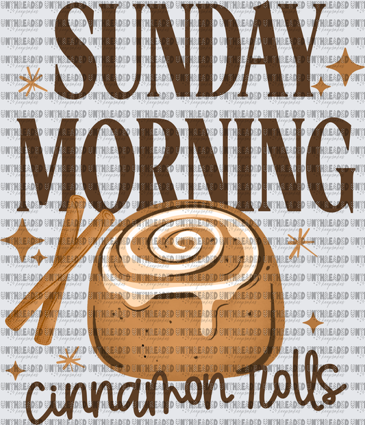 Sunday Morning Cinnamon Rolls Glazed Pastry with Sparkles