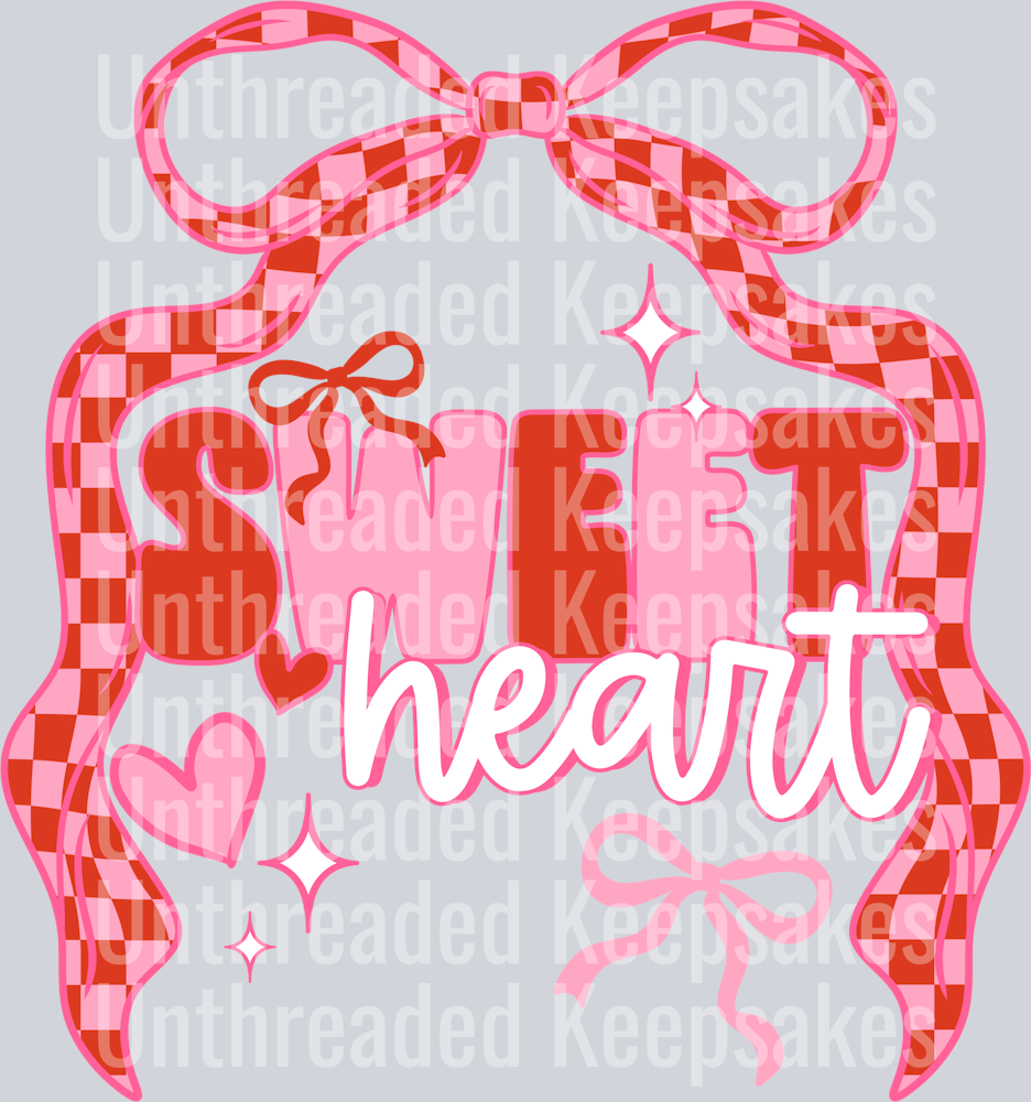 Sweetheart bow DTF Transfer