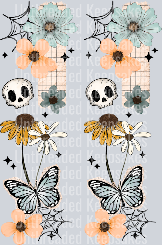 Floral_Ghost_Sleeve DTF Transfer