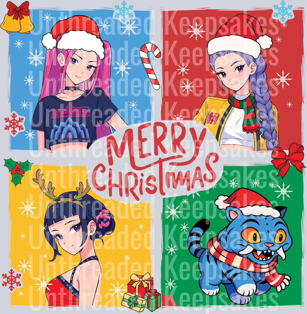 Merry Christmas Huntrix DTF Transfer