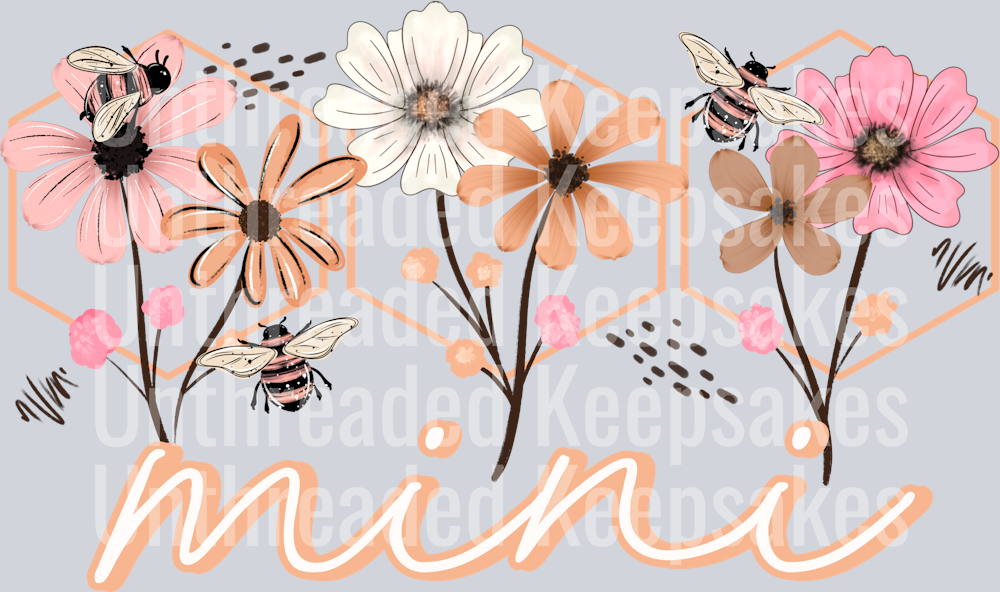 Mini_Floral_Honeycomb_DTF Transfer