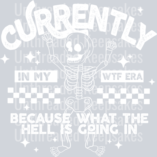 Wtf era single color white  DTF Transfer