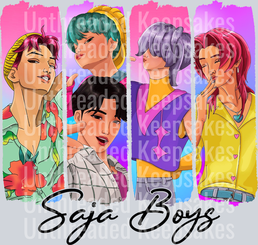Saja Boys Brushstrokes DTF Transfer