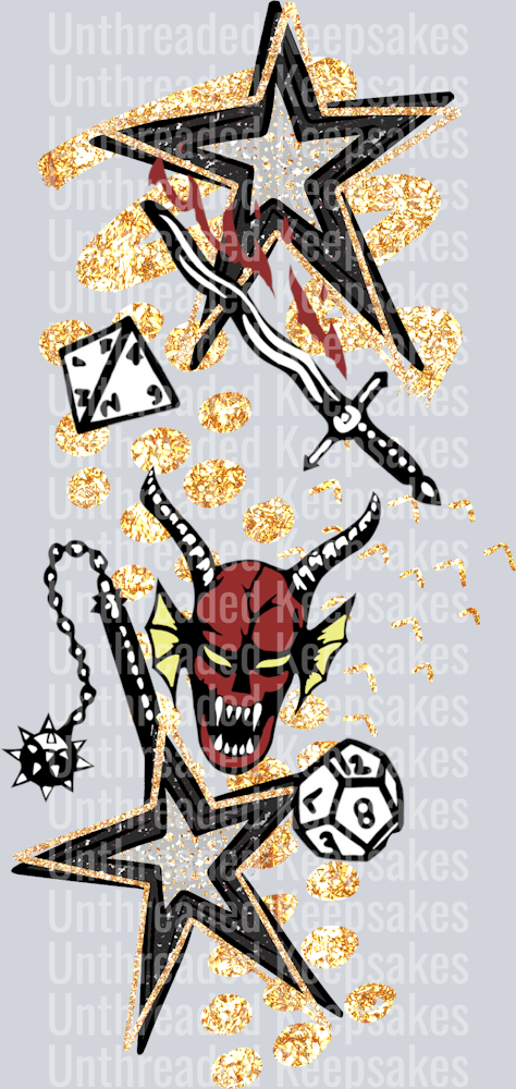 ST Hellfire Club Party Sleeves DTF Transfer