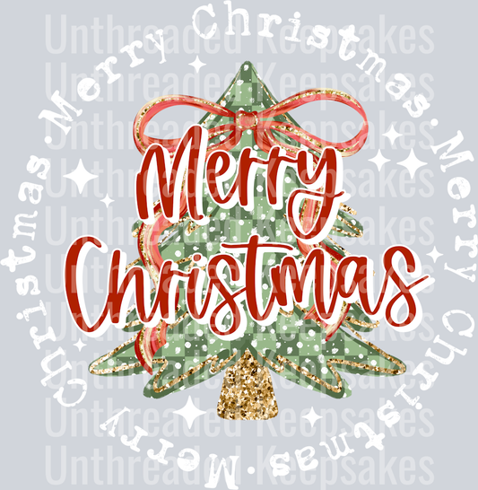 Merry_Christmas_Circle_White_WordsDTF Transfer