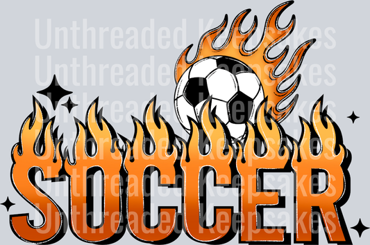 Soccer Flame DTF Transfer