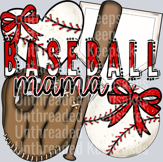 Baseball Mama DTF Transfer