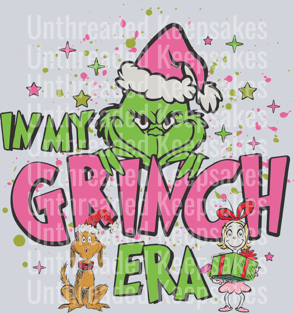 Pink Santa Hat In My Grinch EraDTF Transfer