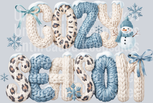 Cozy Season Yarn DTF Transfer