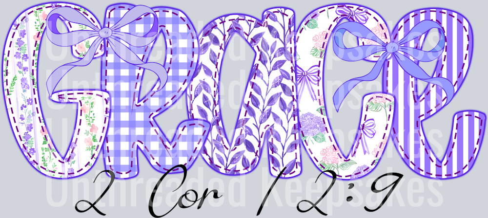 Purple Grace DTF Transfer