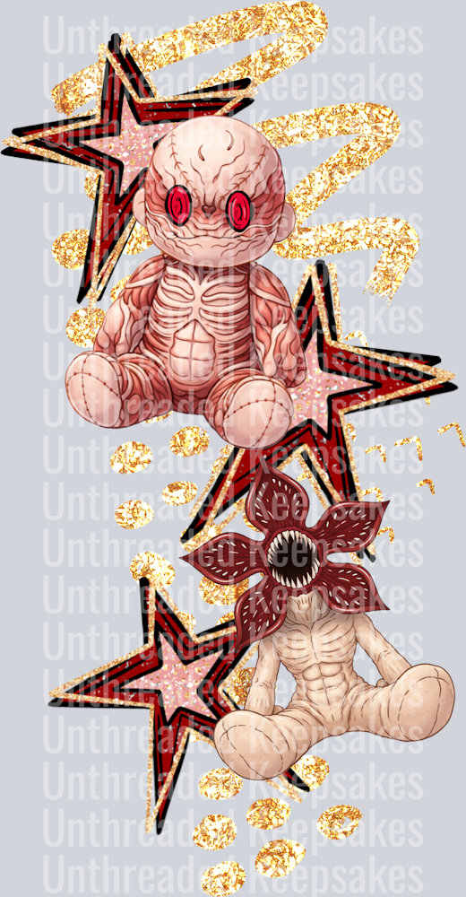 ST You Cant Sit with Us Glitter Sleeves DTF Transfer