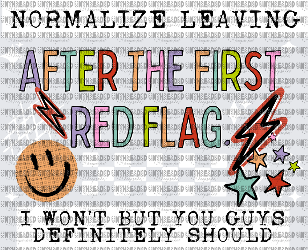 red flag white