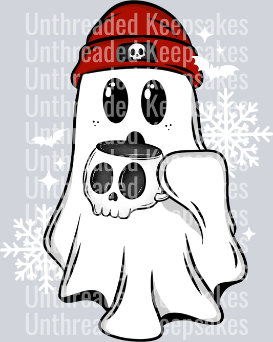 Winter ghost whiteDTF Transfer