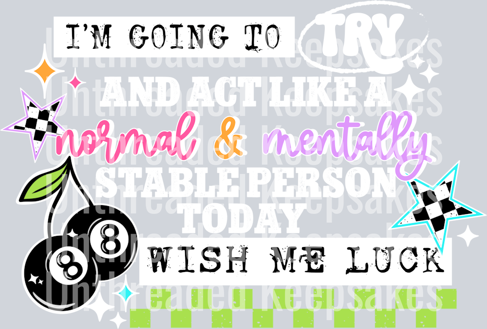 Normal_And_Mental_Stable_WhiteDTF Transfer