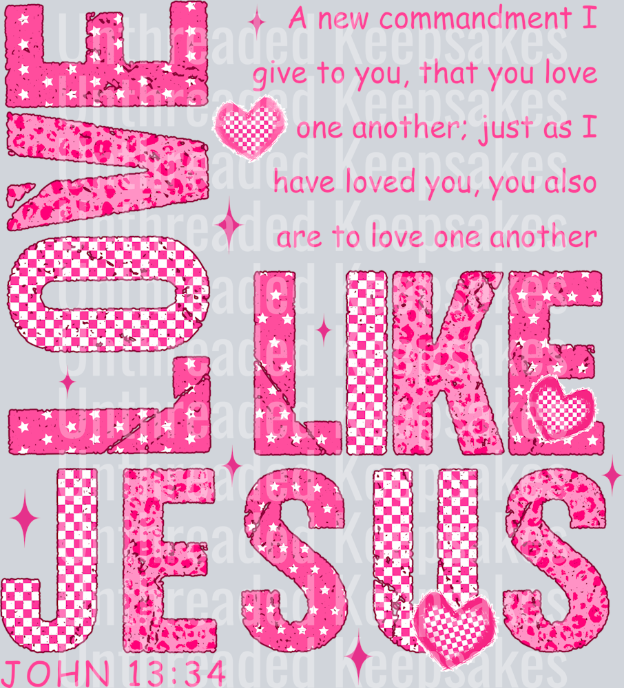 Jesus Pink  DTF Transfer