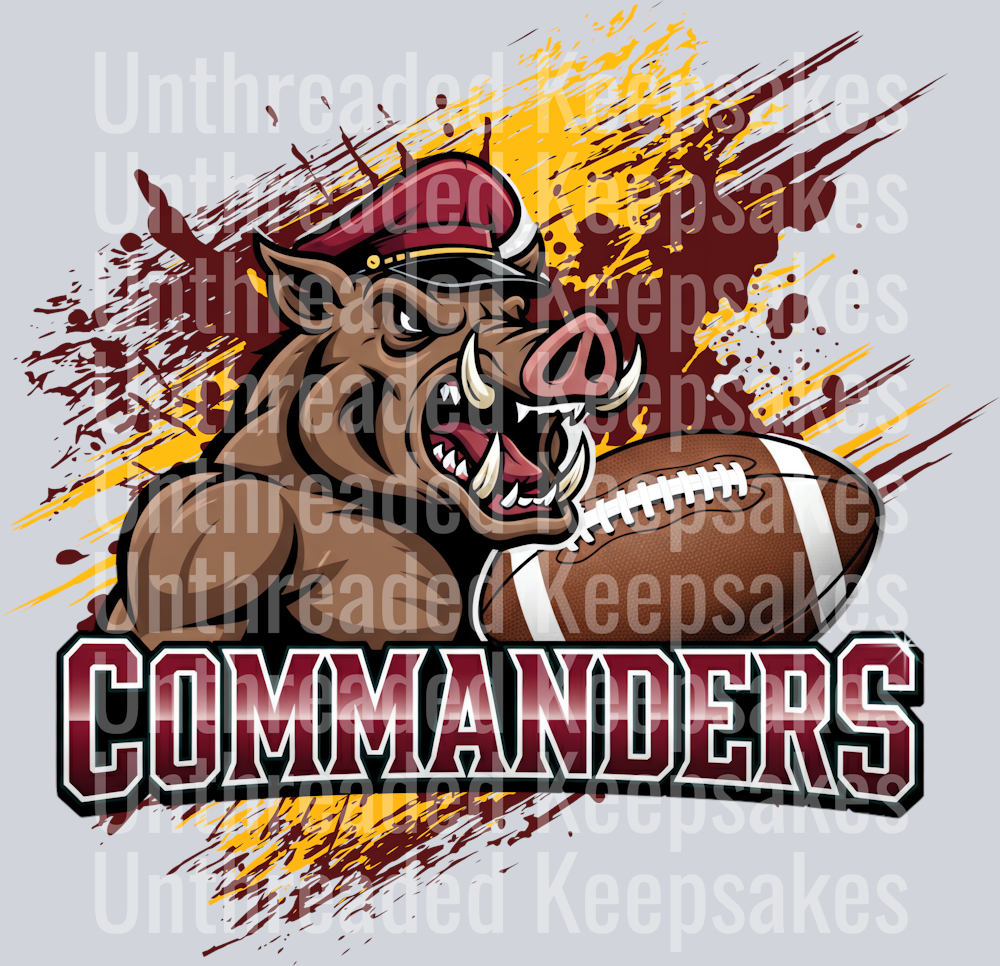 Commanders DTF Transfer