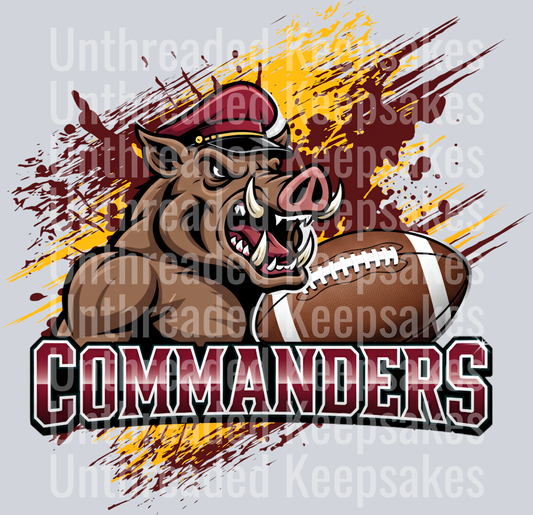 Commanders DTF Transfer