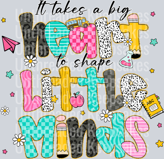 Little Minds Teacher Back  DTF Transfer