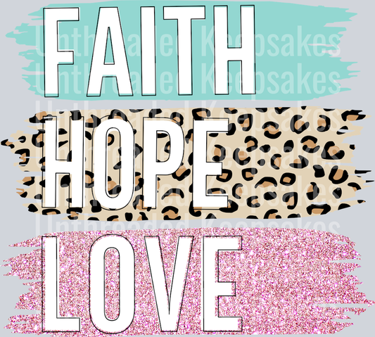 Faith hope love washi tapeDTF Transfer