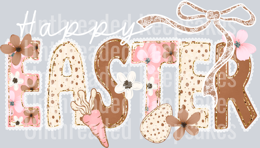 Happy_Easter_White_Border DTF Transfer