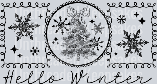 Hello_Winter_Single_Color_BlackDTF Transfer