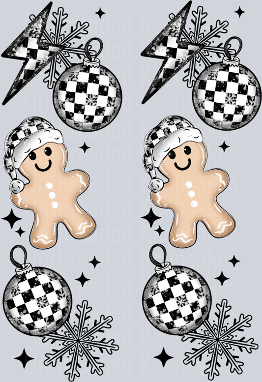 Very_Merry_Checker_Sleeve🖤 DTF Transfer – Ready to Press! 🖤