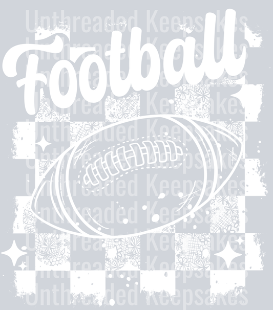 Football_Distressed_Single_Color_WhiteDTF Transfer