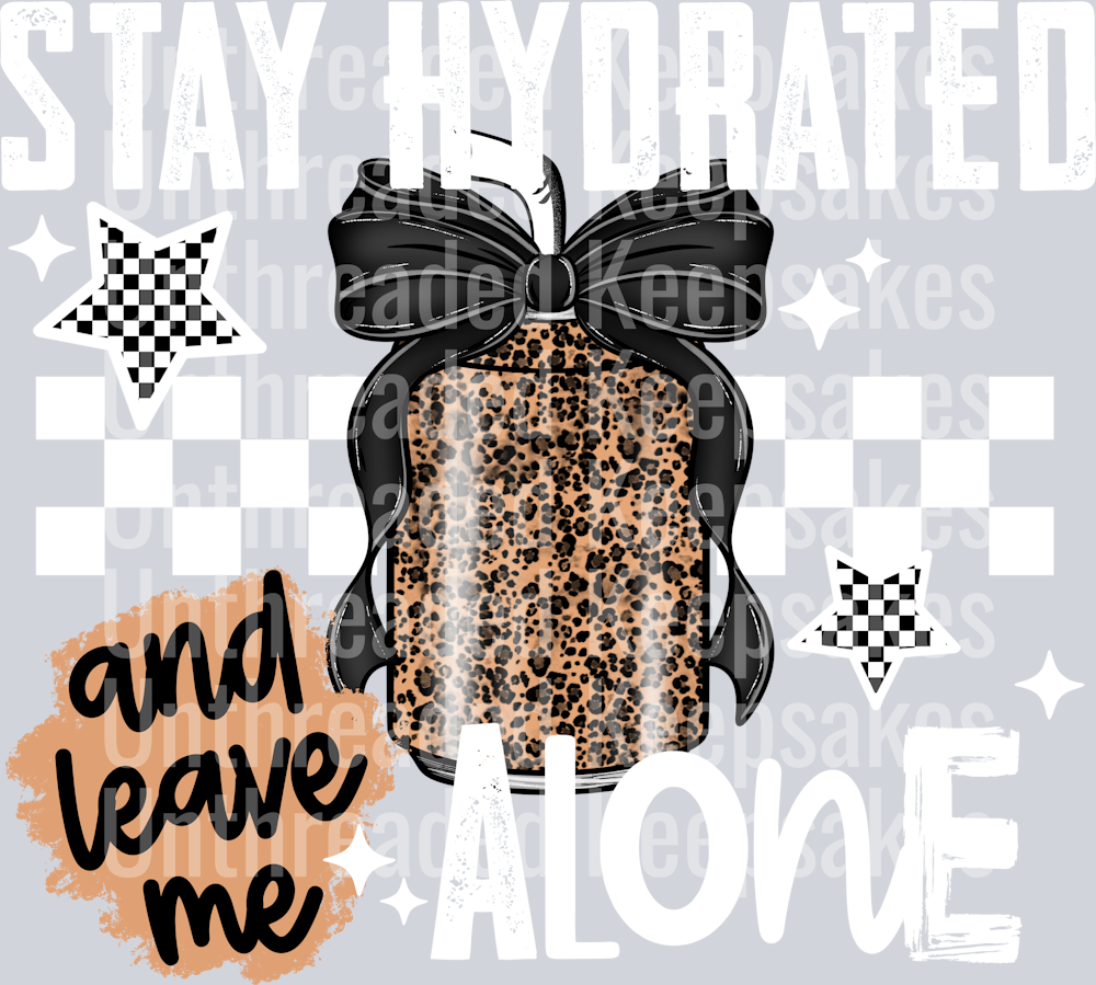 Stay_Hydrated_White DTF Transfer